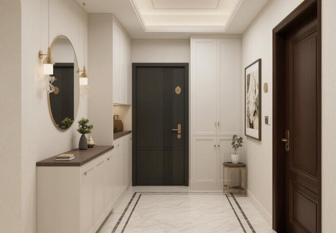 巧妙裝修設(shè)計，避免玄關(guān)直對客廳和臥室